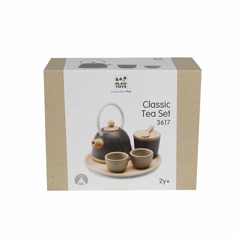 Wooden Toy Classic Tea Set Box