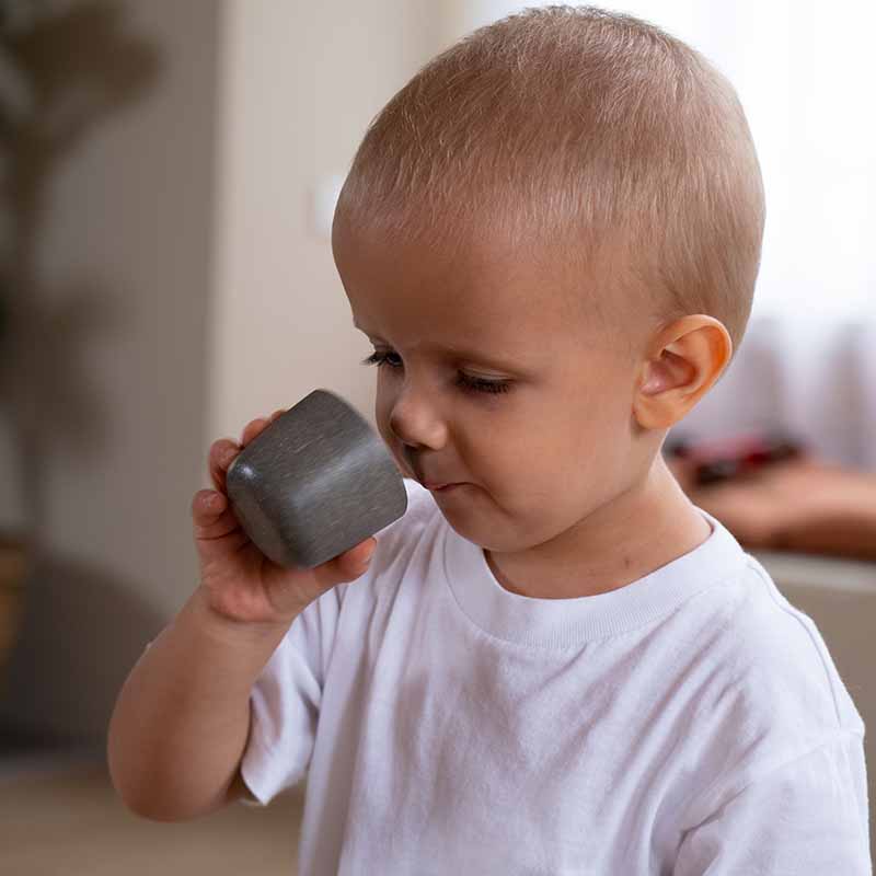 Wooden Toy Classic Tea Set boy playing