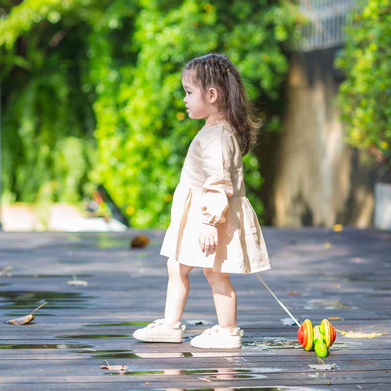 Wooden Pull Along Toy Snail Girl