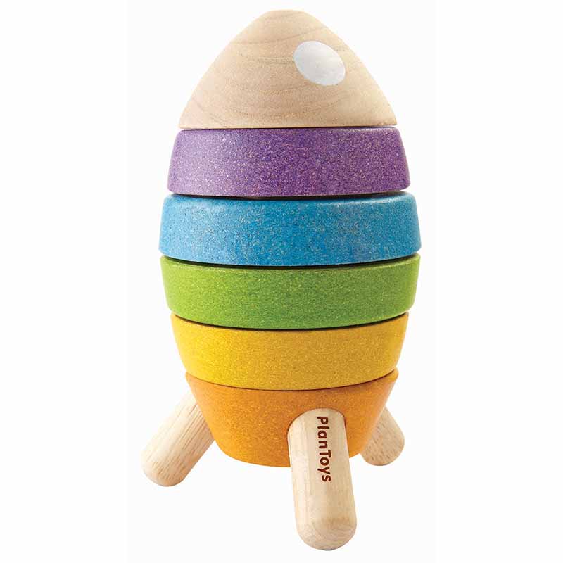 Wooden Stacking Rocket