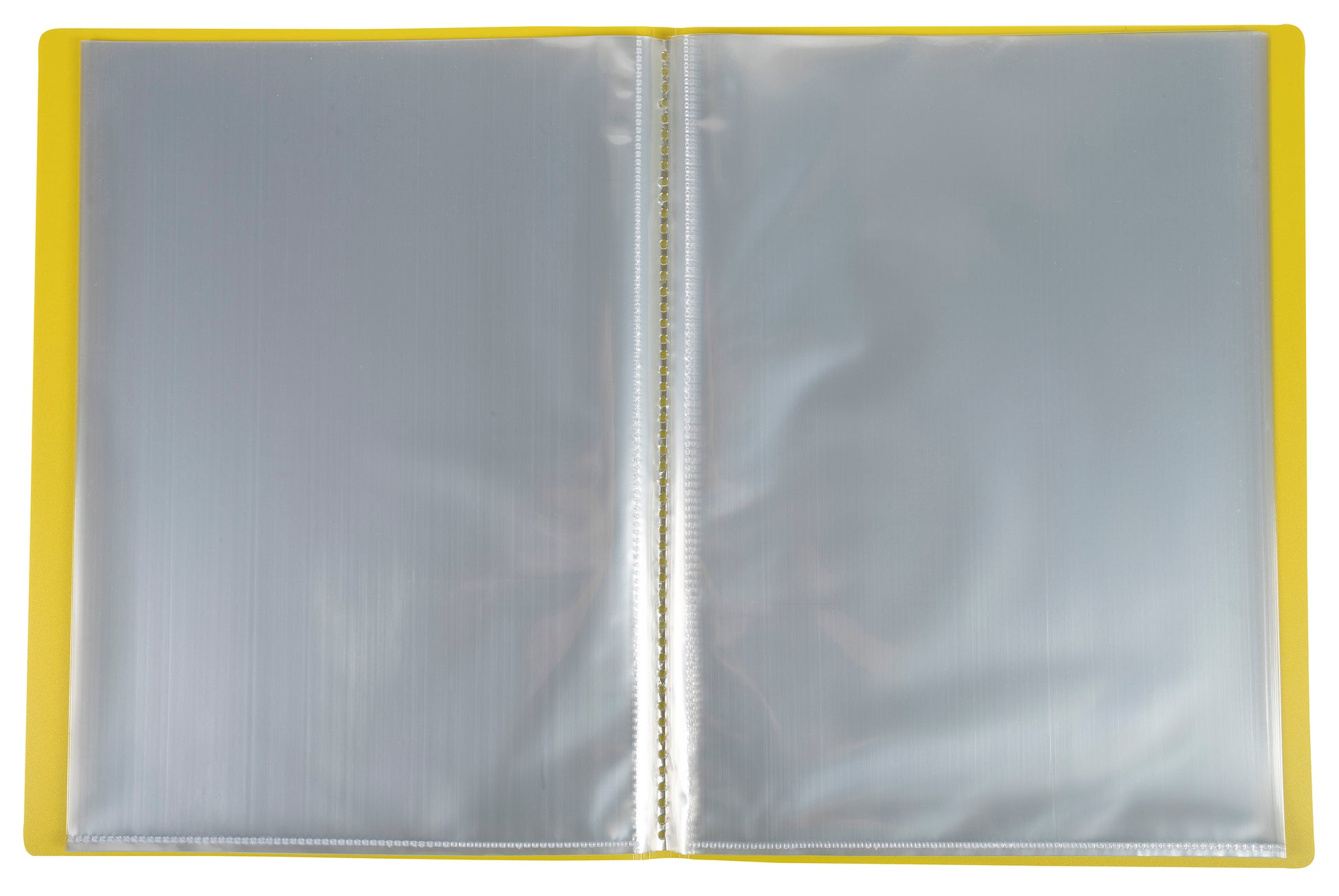 Recycled Plastic A4 Display Book 20 Pockets Yellow open