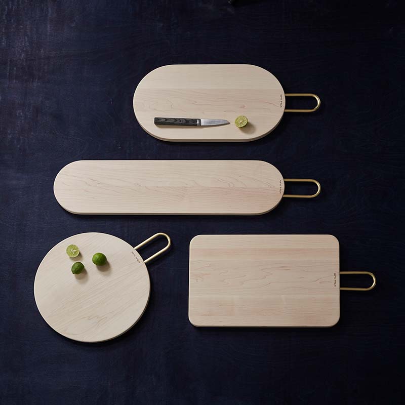 Long Wooden Pill Board with Brass Handle all