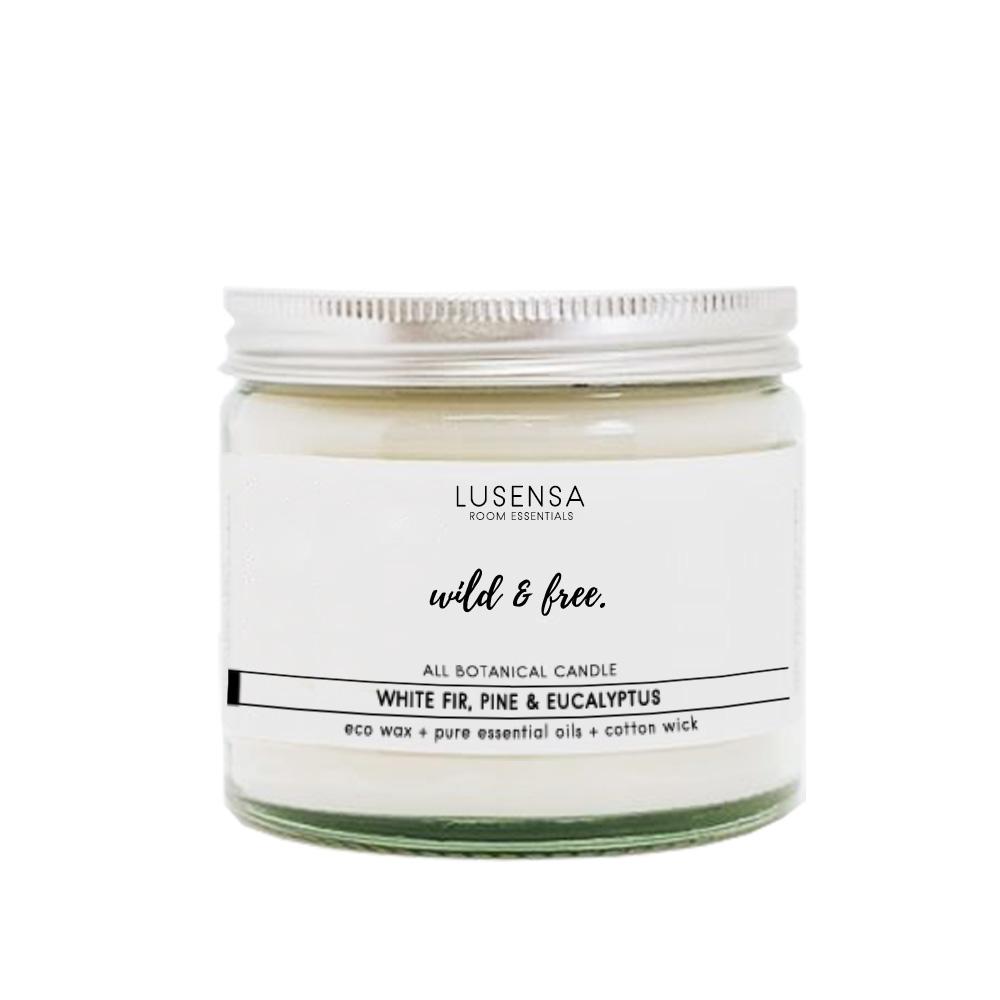 Wild & Free Botanical Scented Candle - White Fir, Pine & Eucalyptu