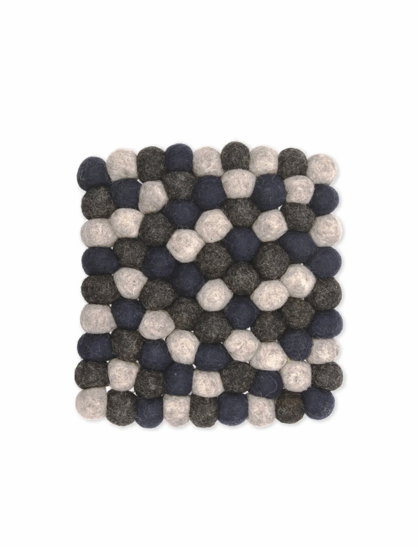 Handmade Square Fairtrade Felt Trivet Ink cutout