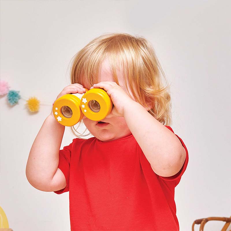 LTPL116 Wooden Binoculars Kaleidoscope Girl