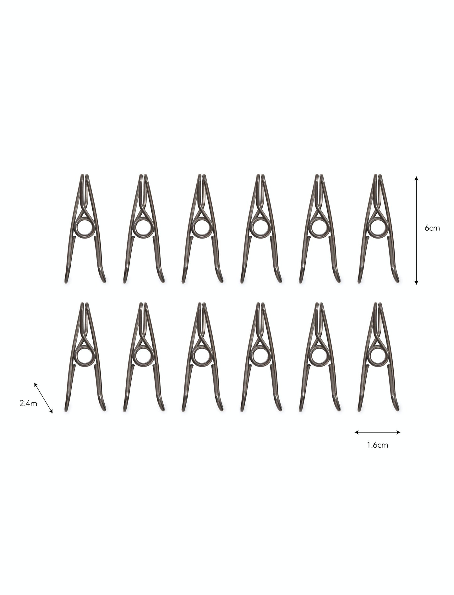 Stainless Steel Clips x12 with Bag