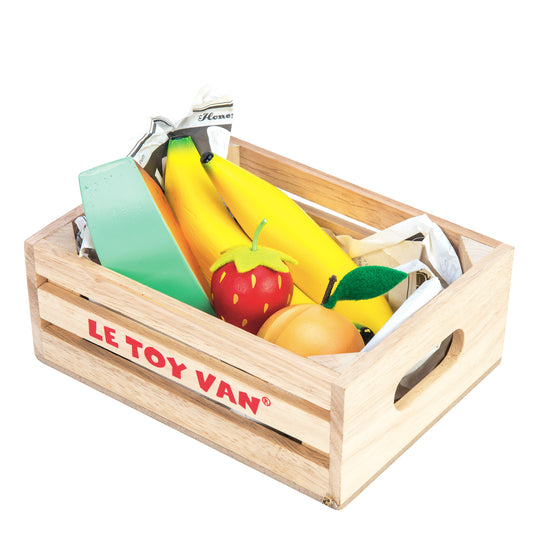 Wooden Toy Market Crate - Fruits