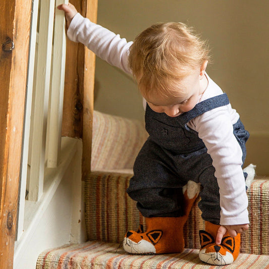 Fairtrade Felt Children's Slippers Fox