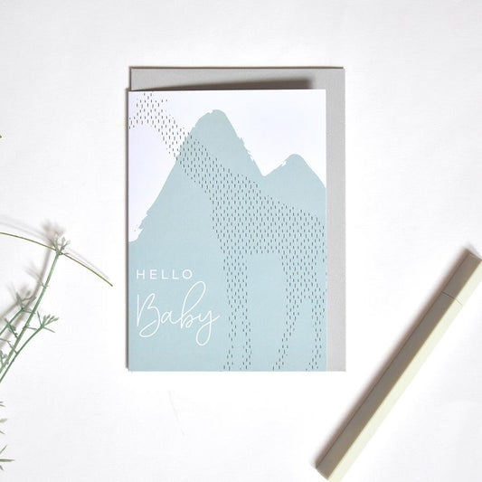 Hello Baby Greeting Card - Recycled