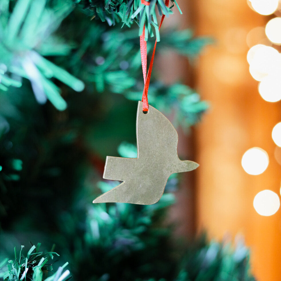PEACE DOVE CHRISTMAS DECORATION - STAINLESS STEEL