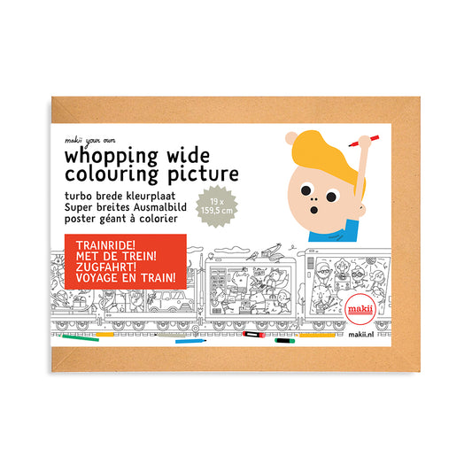Whopping Wide Colouring Picture Train Ride packaging