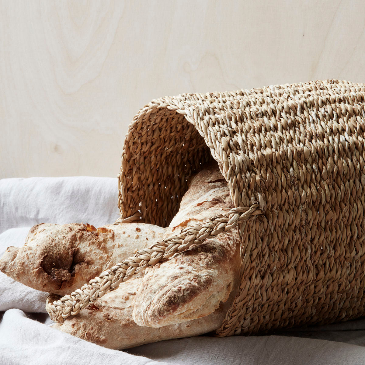 Basket with Handle with bread