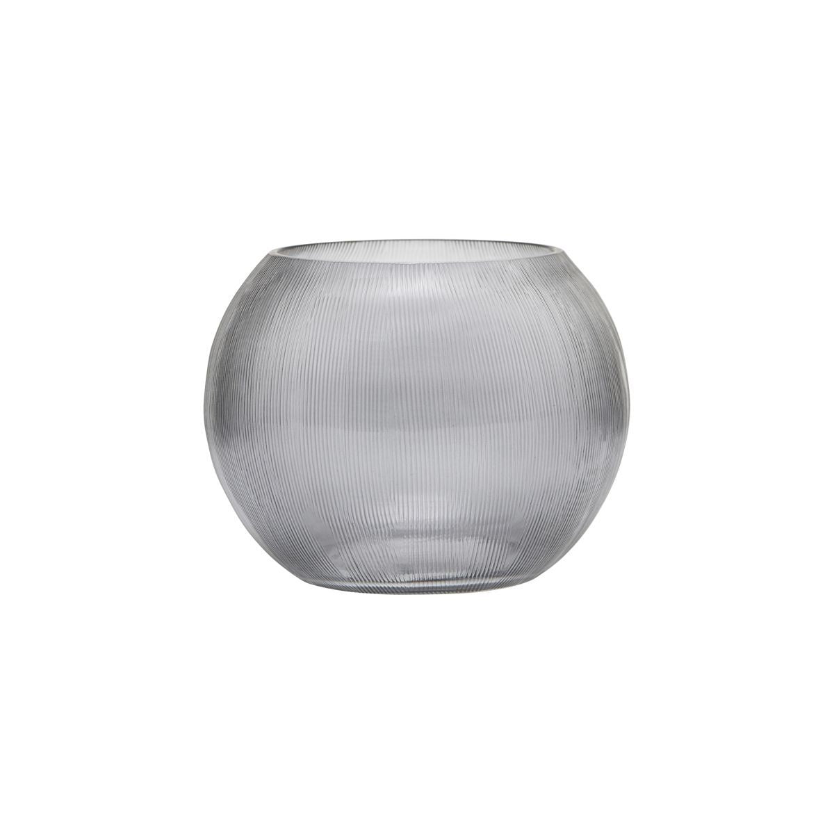 Glass Tealight Holder Grey cutout