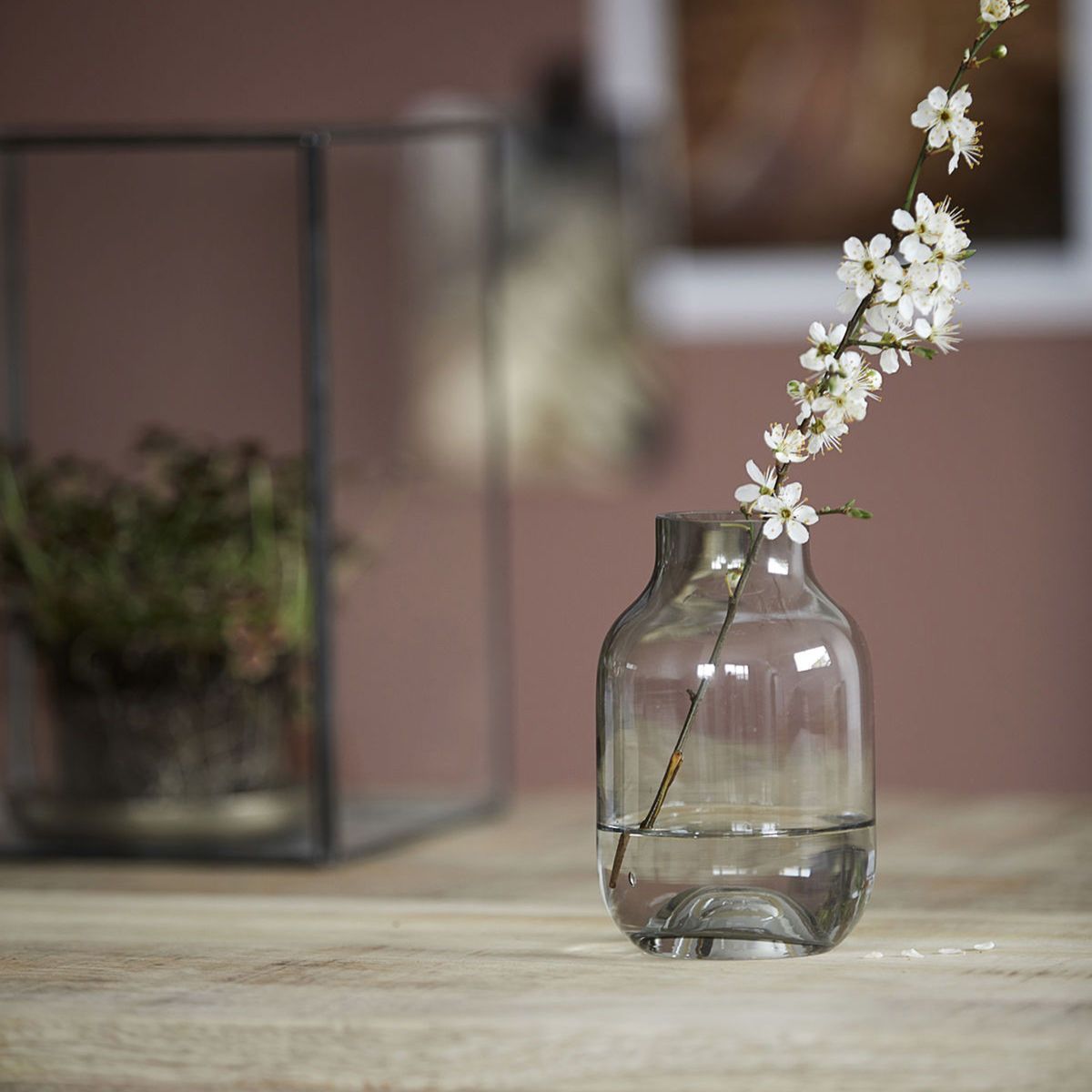 Grey Glass Vase