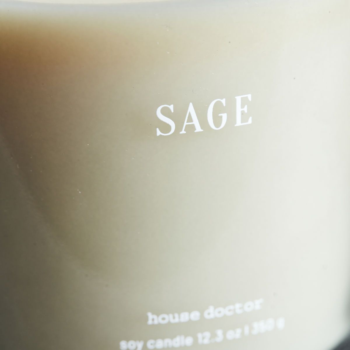 Scented Soywax Candle Sage detail