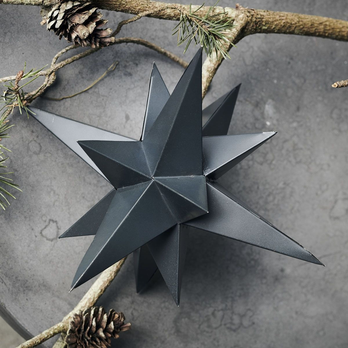 Large 3 Dimensional Iron Christmas Star Ornament