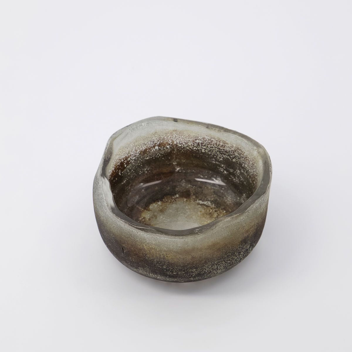 Recycled Glass Tealight Holder Grey