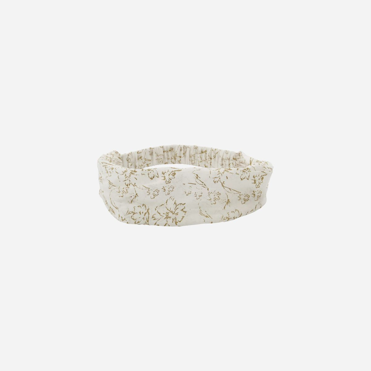 Cotton Headband Mustard & Off-White Cutout