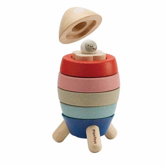 Wooden Stacking Rocket (Orchard Edition) astronaut