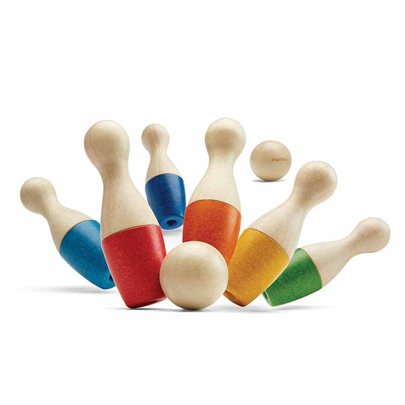 Wooden Toy Bowling Set