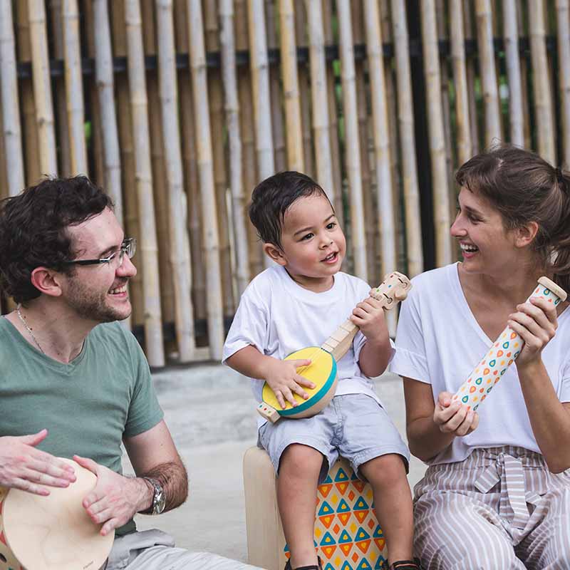 Wooden Toy Banjo family