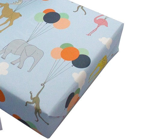Recycled Wrapping Paper Animals & Balloons