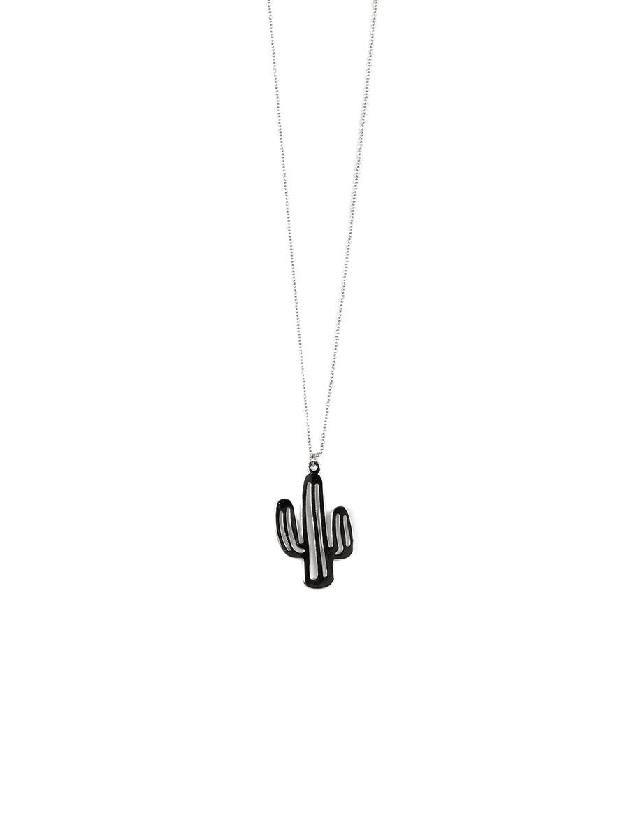 Cactus Necklace Silver