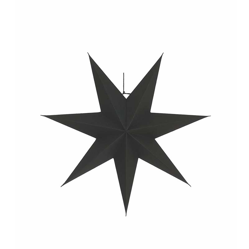 Large Cotton Paper Christmas Star Black white background