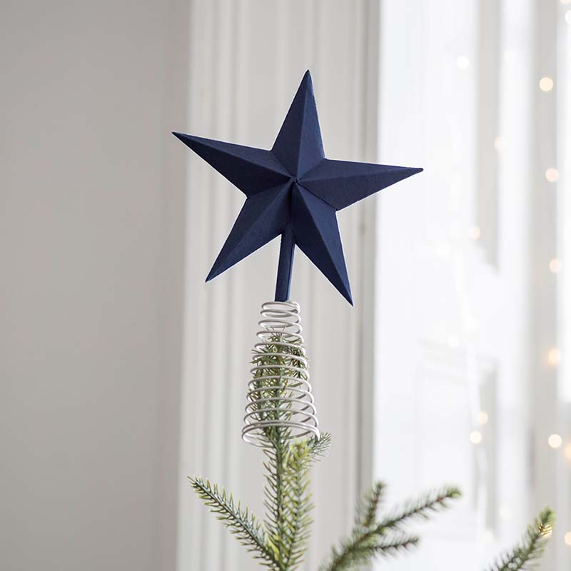 Cotton Paper Star Christmas Tree Topper Ink