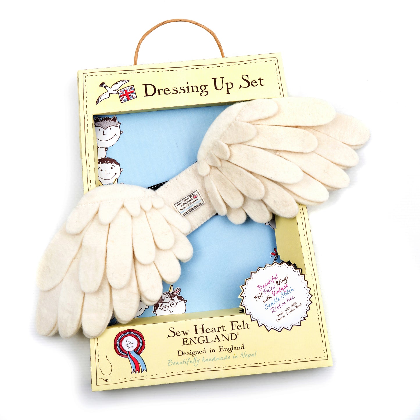 Handmade Angel & Fairy Wings Dressing Up Set Organic Felt box