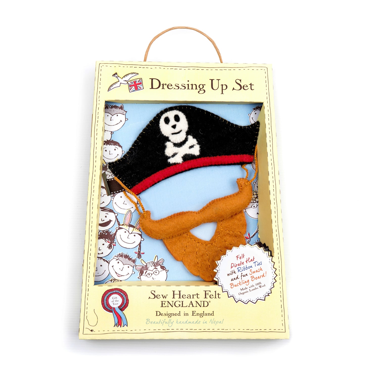 Handmade Pirate Dressing Up Set Organic Felt box