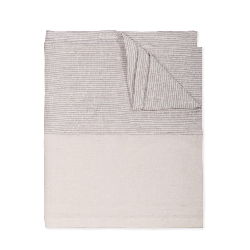 Linen Table Runner Flint Stripe cutout