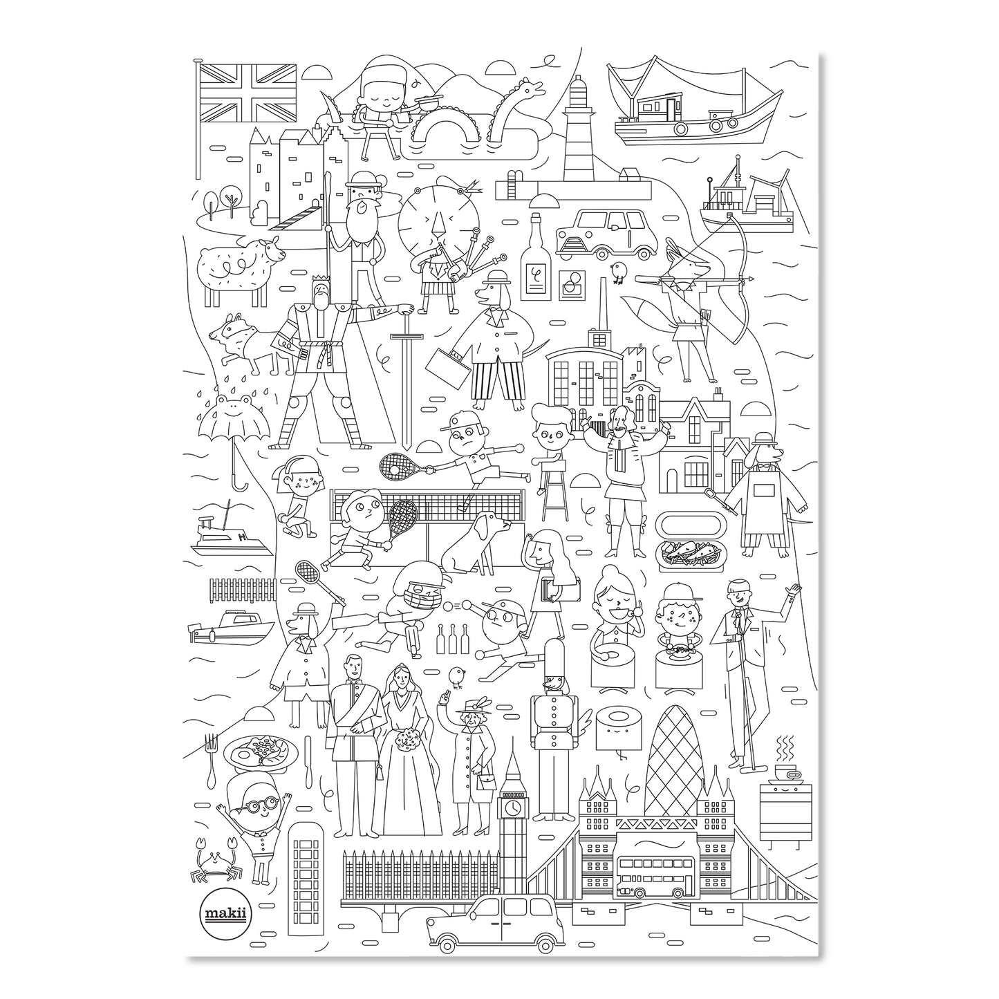 Mega Colouring Picture Britain poster