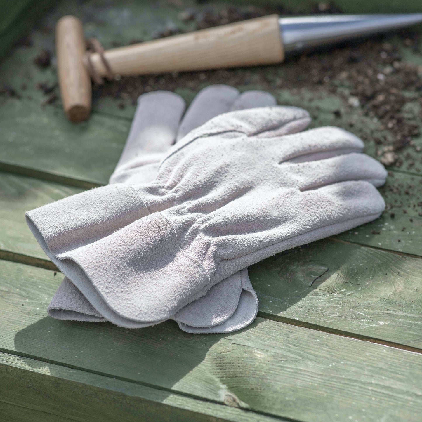 Suede Garden Gloves Natural