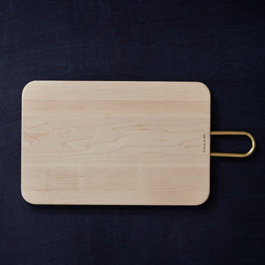 Wooden Board with Brass Handle