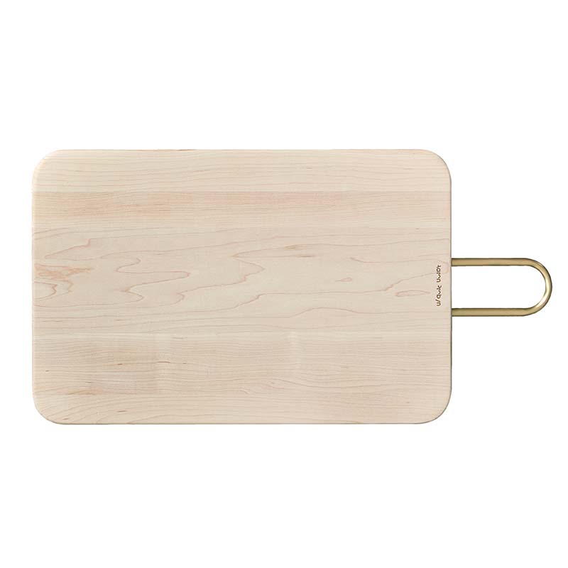 Wooden Board with Brass Handle white