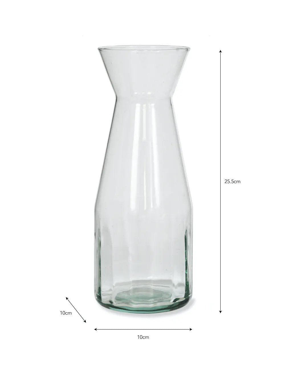Recycled Glass Carafe Dimensions