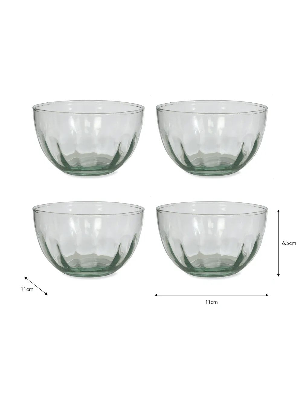 Recycled Glass Dessert Bowls cutout