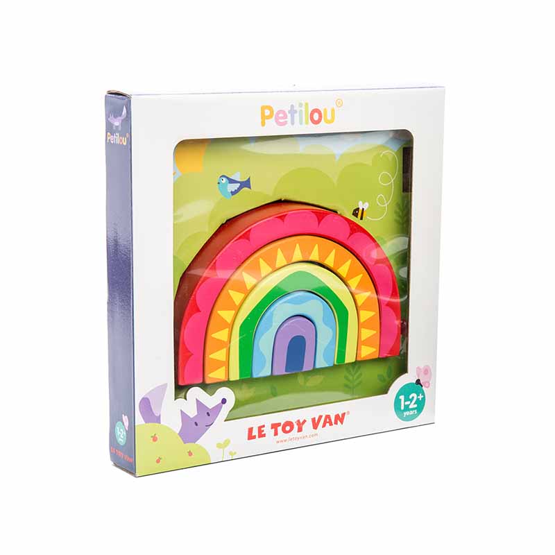 Wooden Rainbow Tunnel Toy