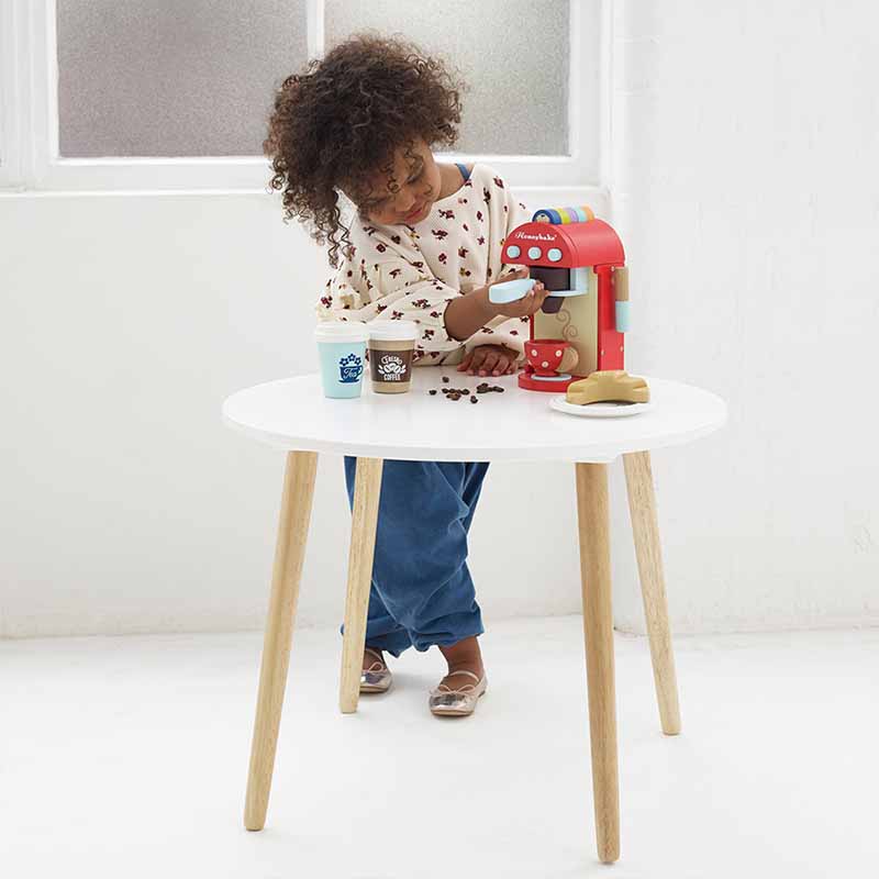 LTTV299 Wooden Toy Coffee Machine Girl playing