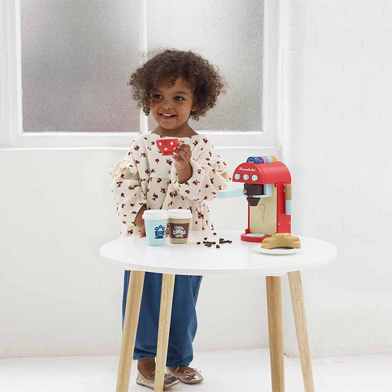 LTTV299 Wooden Toy Coffee Machine Girl playing