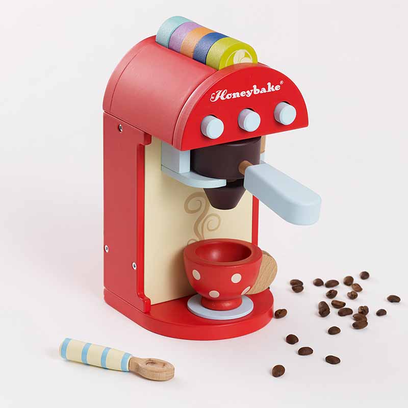 LTTV299 Wooden Toy Coffee Machine with beans