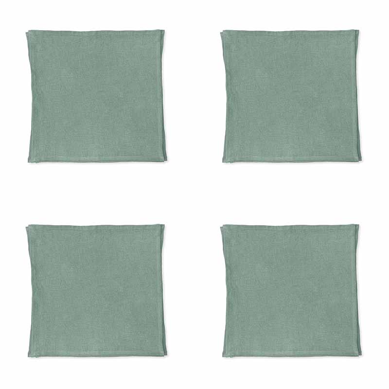 Set of 4 Linen Napkins Rosemary cutout