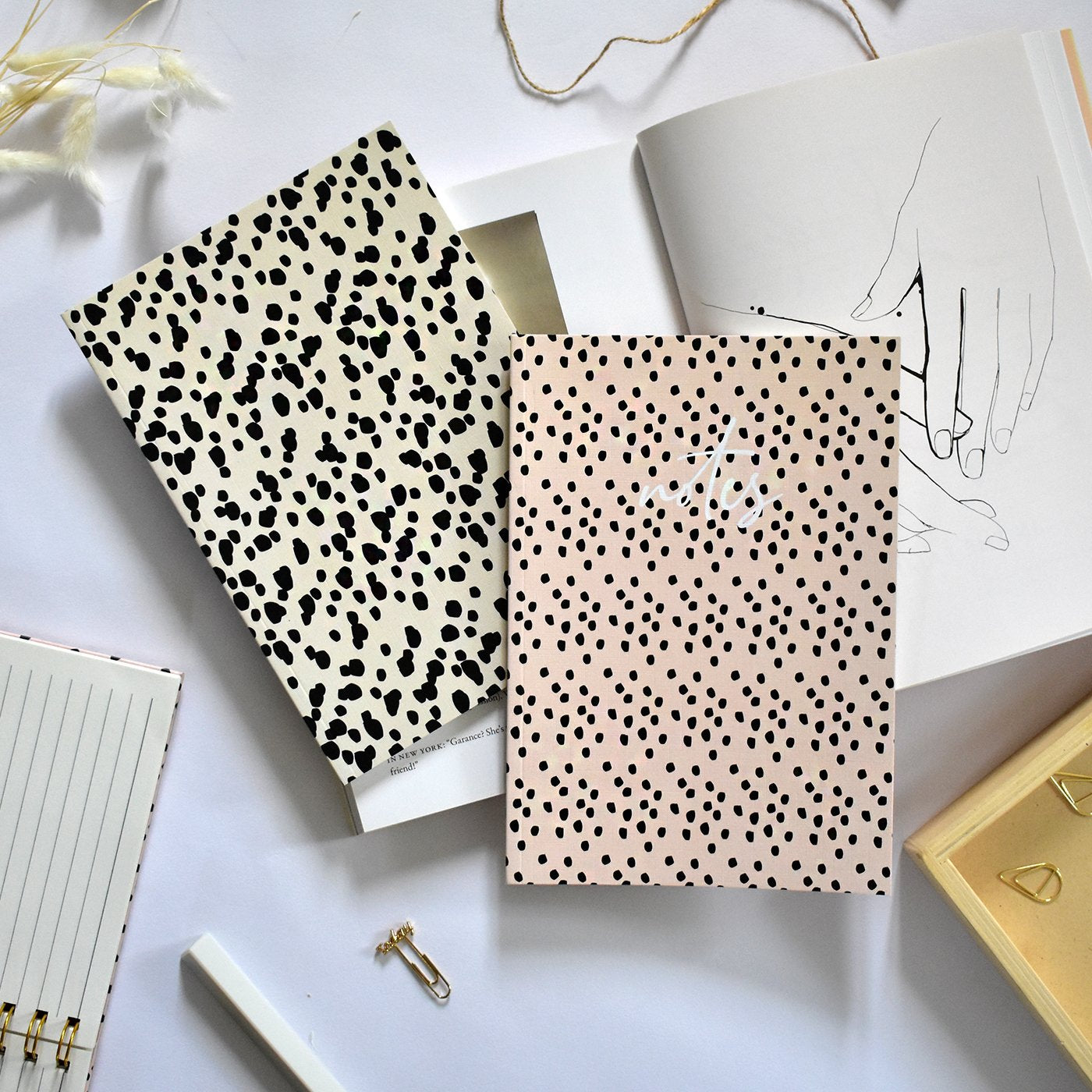 Set of 2 Slim Notebooks Wild Dots