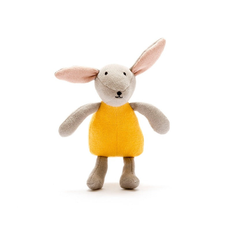 Organic Cotton Bunny Soft Toy Mustard