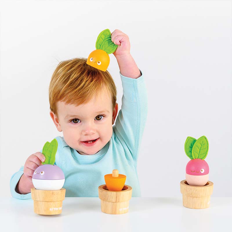 Wooden Stacking Toy Veggies Set Child
