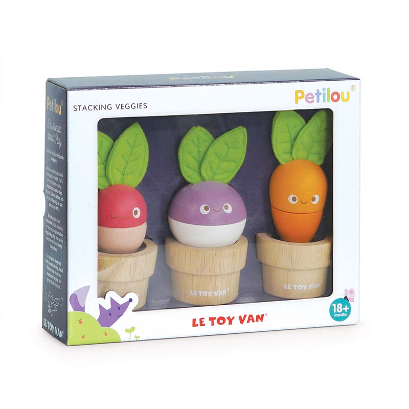 Wooden Stacking Toy Veggies Set Packaging