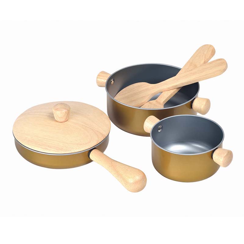 Wooden Toy Cooking Utensils Set