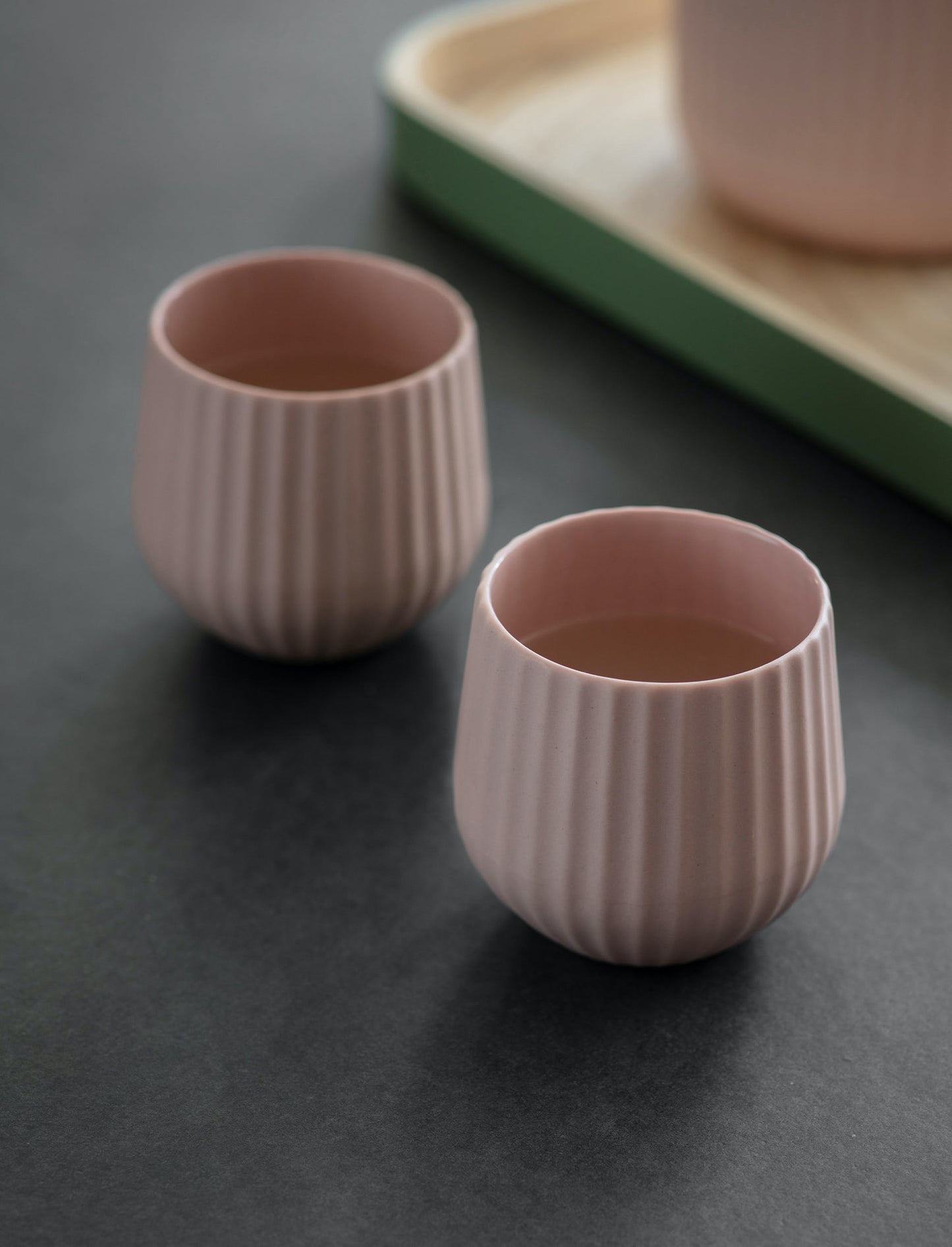 Pair of Ceramic Tumblers in Pink Gin