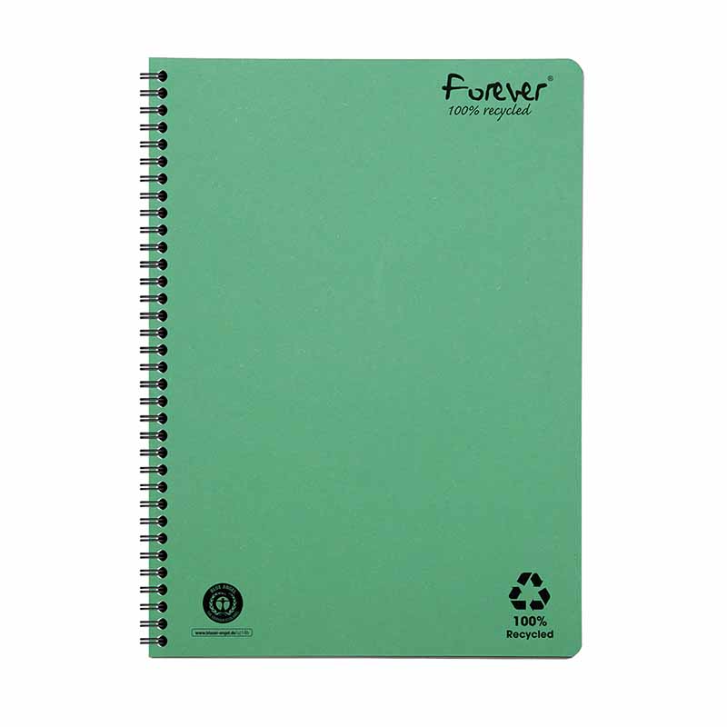 Set of 5 Forever Recycled Paper Notebook A4 no cover